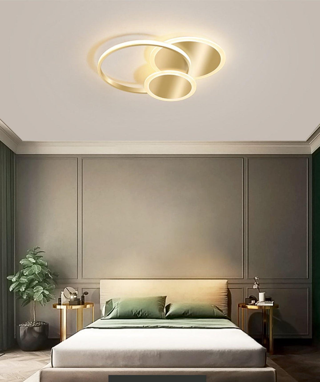 Modern Ceiling Light Brass Integrated LED Adjustable 5