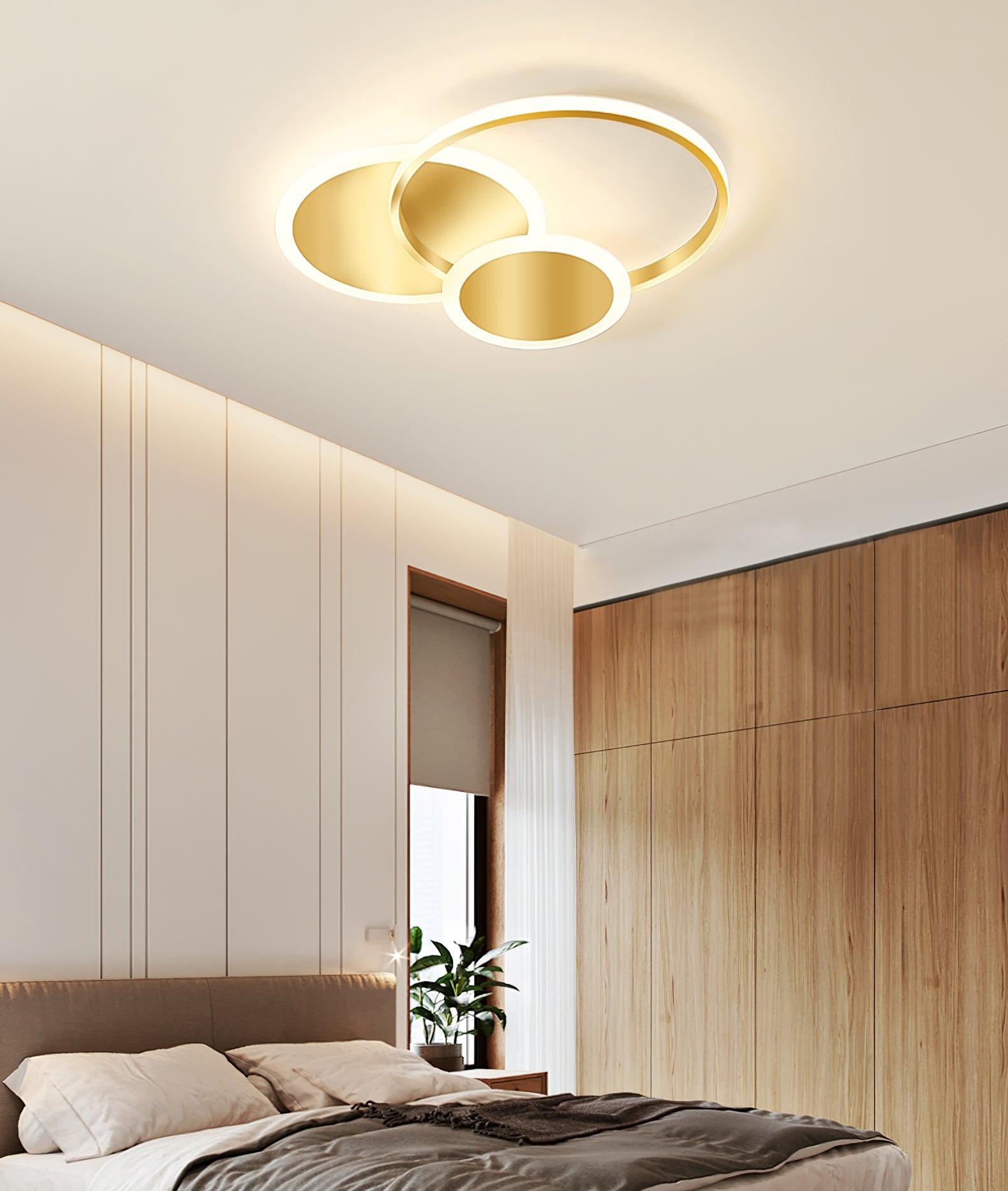 Modern Ceiling Light Brass Integrated LED Adjustable 6