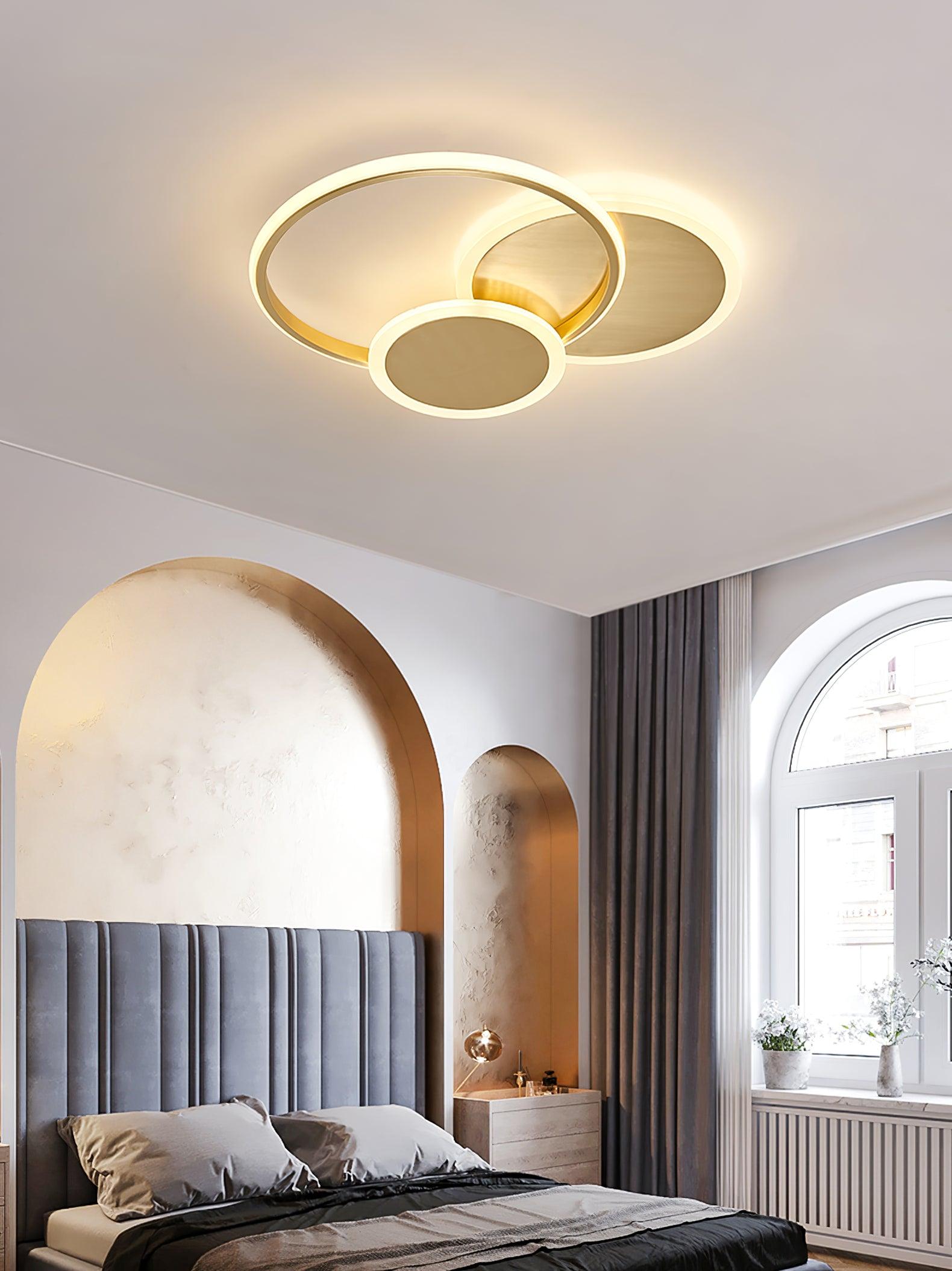 Modern Ceiling Light Brass Integrated LED Adjustable 7