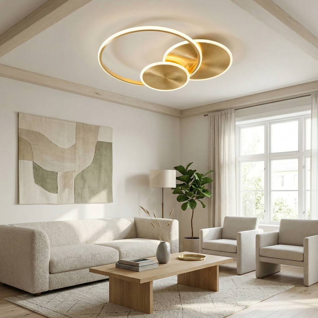 Modern Ceiling Light Brass Integrated LED Adjustable 99