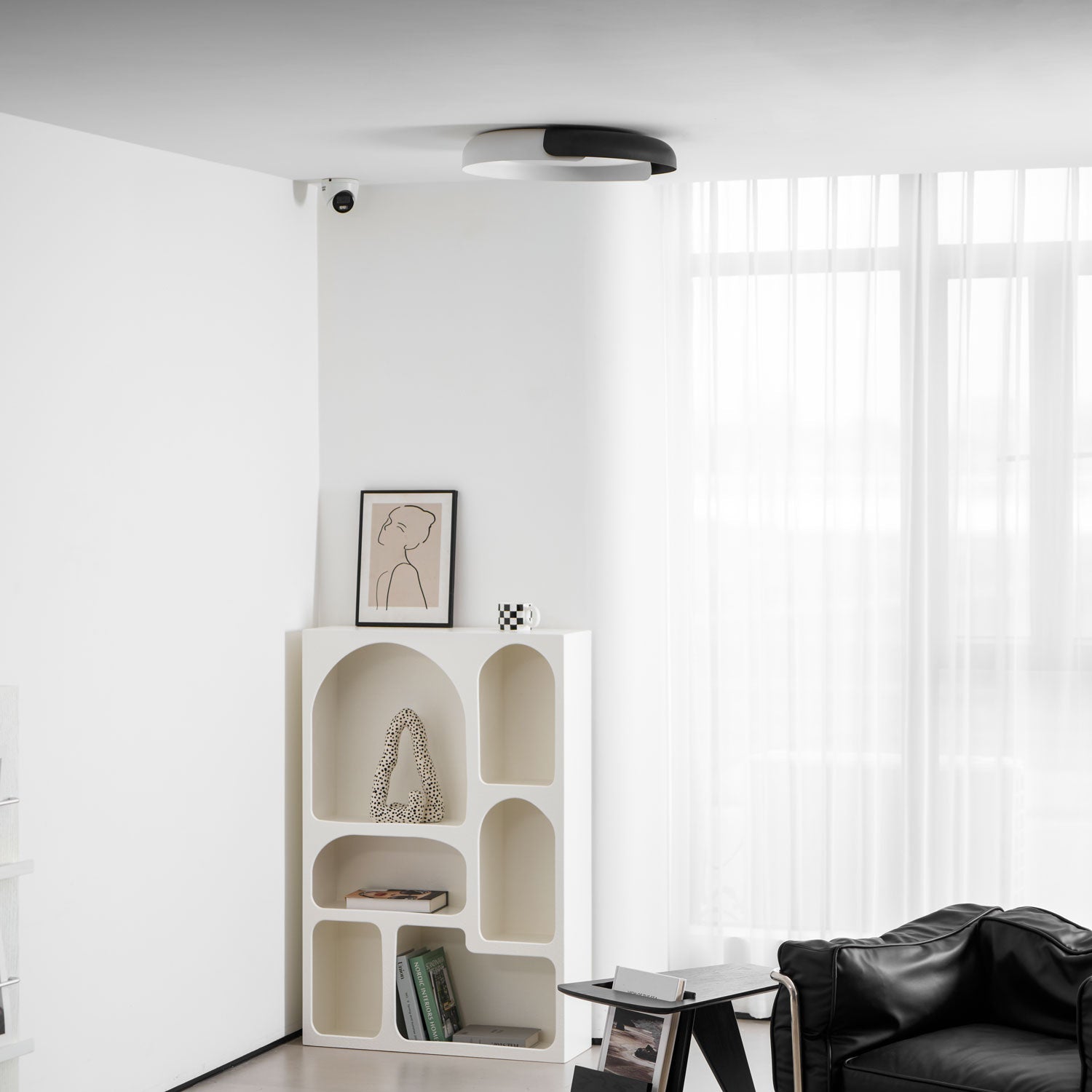 Modern Ceiling Light Metal Acrylic Dimmable Design 6