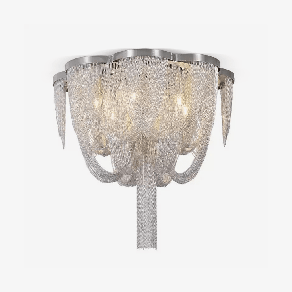 Modern Ceiling Light Metallic Chain Elegant Design 1