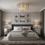 Modern Ceiling Light Metallic Chain Elegant Design 6
