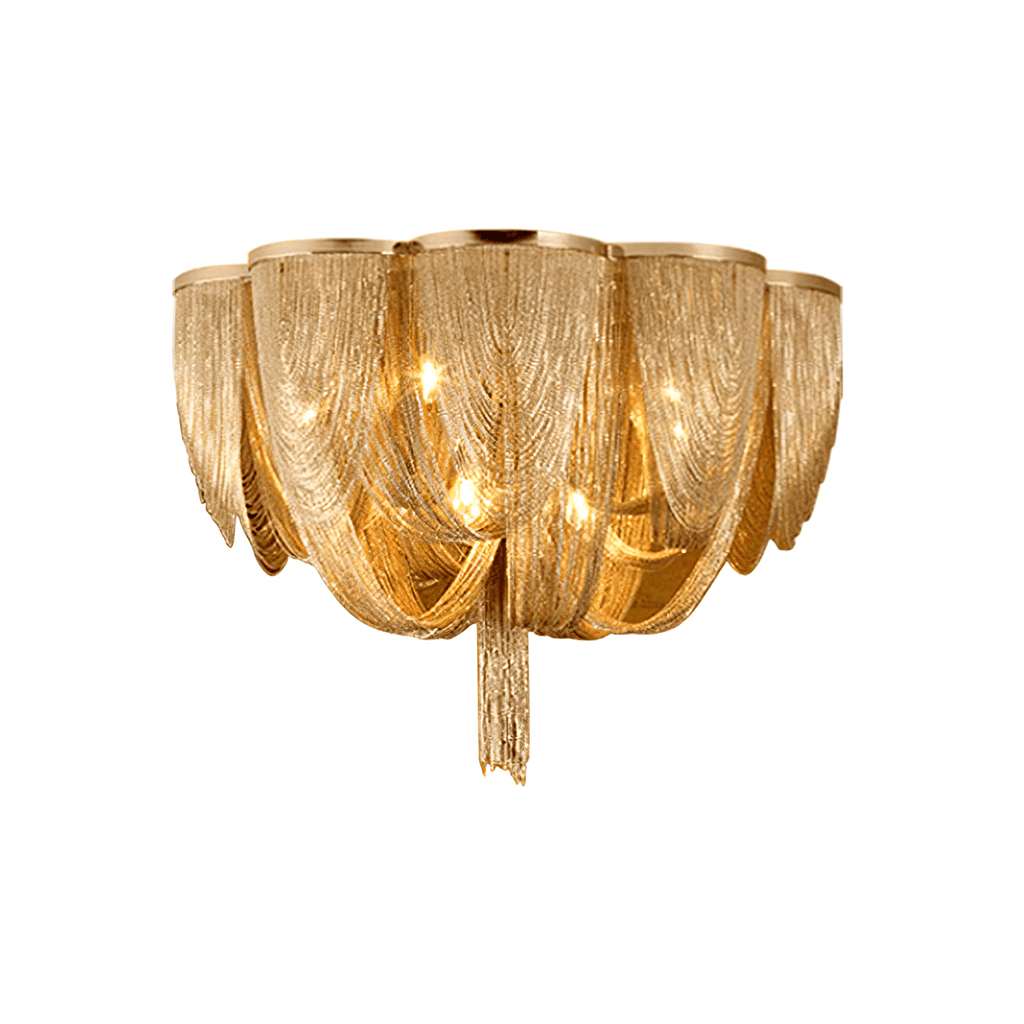 Modern Ceiling Light Metallic Chain Elegant Design 9