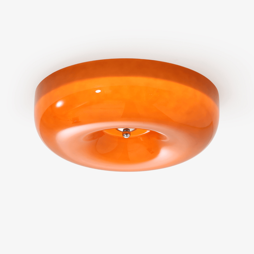 Modern Ceiling Light Swirl Glass Dimmable Iron Frame 1