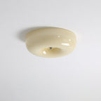 Modern Ceiling Light Swirl Glass Dimmable Iron Frame 10