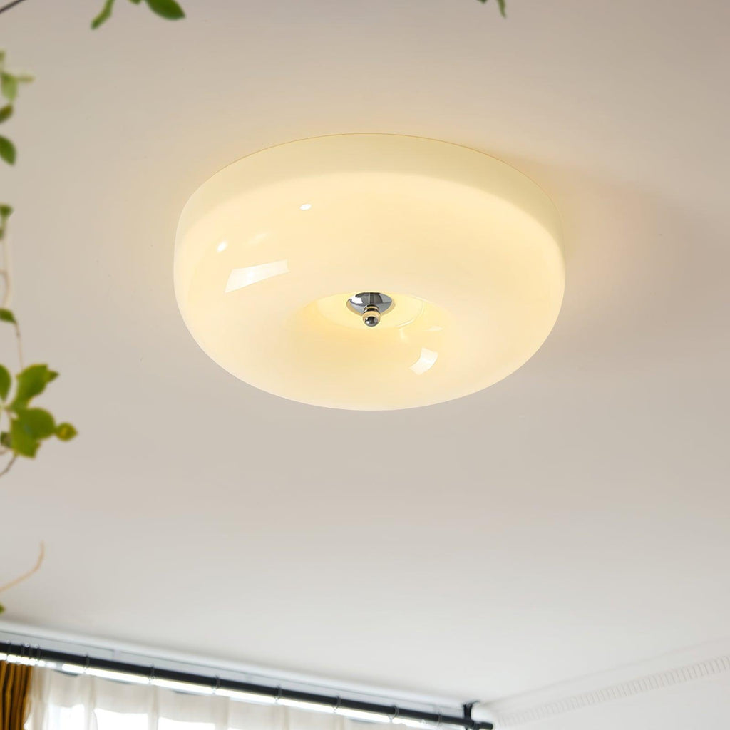 Modern Ceiling Light Swirl Glass Dimmable Iron Frame 3