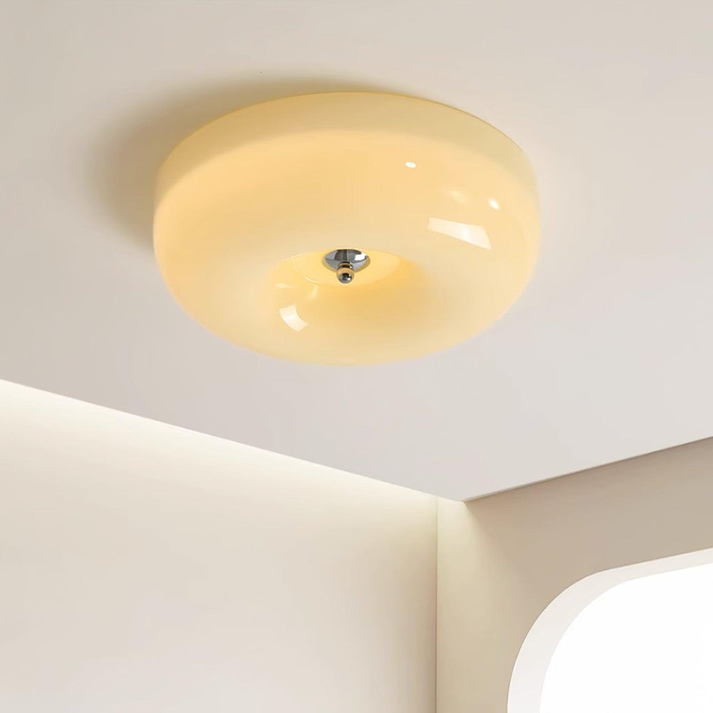Modern Ceiling Light Swirl Glass Dimmable Iron Frame 4
