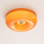 Modern Ceiling Light Swirl Glass Dimmable Iron Frame 5