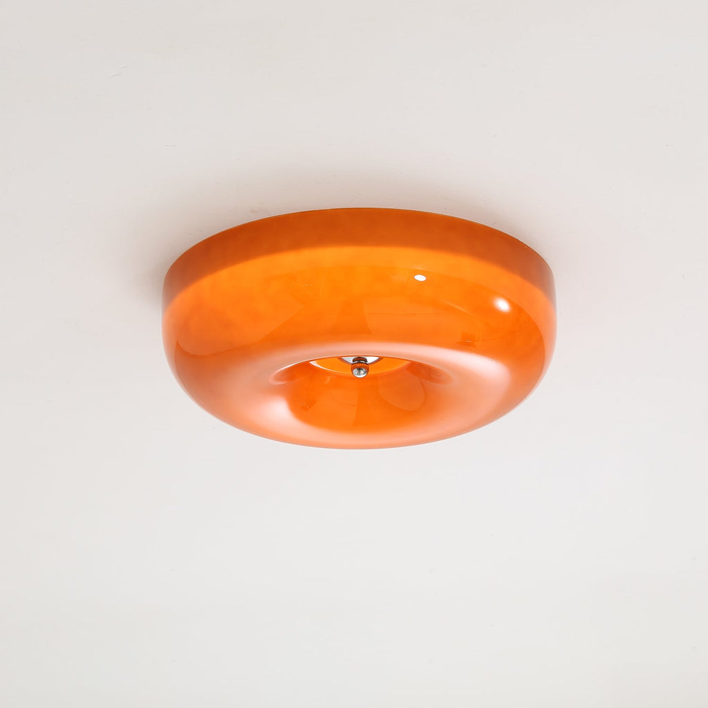 Modern Ceiling Light Swirl Glass Dimmable Iron Frame 6
