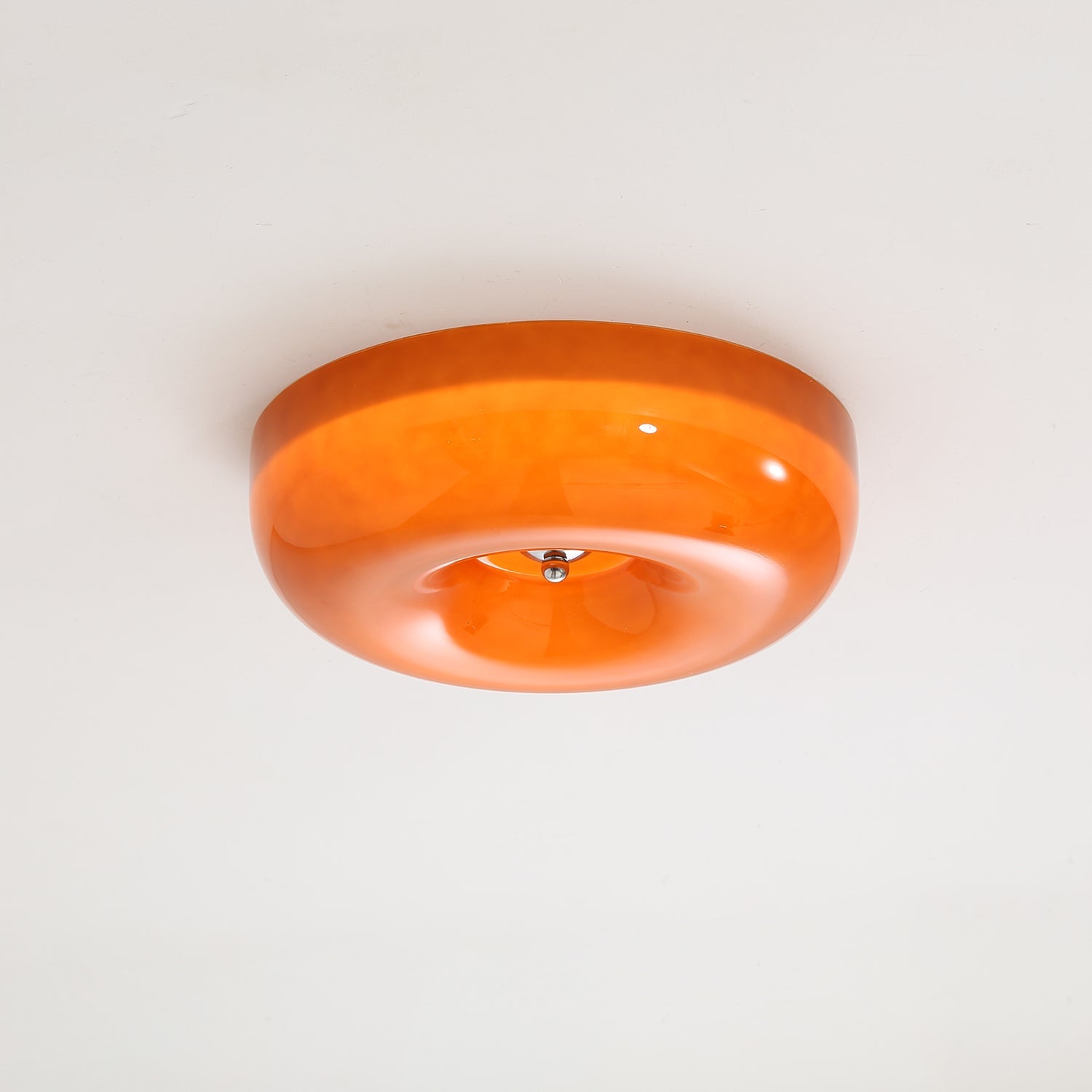 Modern Ceiling Light Swirl Glass Dimmable Iron Frame 6