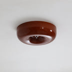 Modern Ceiling Light Swirl Glass Dimmable Iron Frame 9