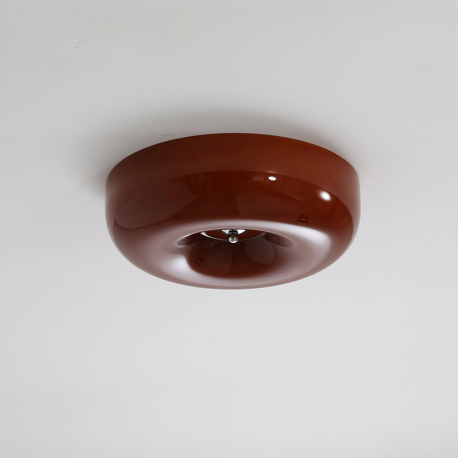 Modern Ceiling Light Swirl Glass Dimmable Iron Frame 9