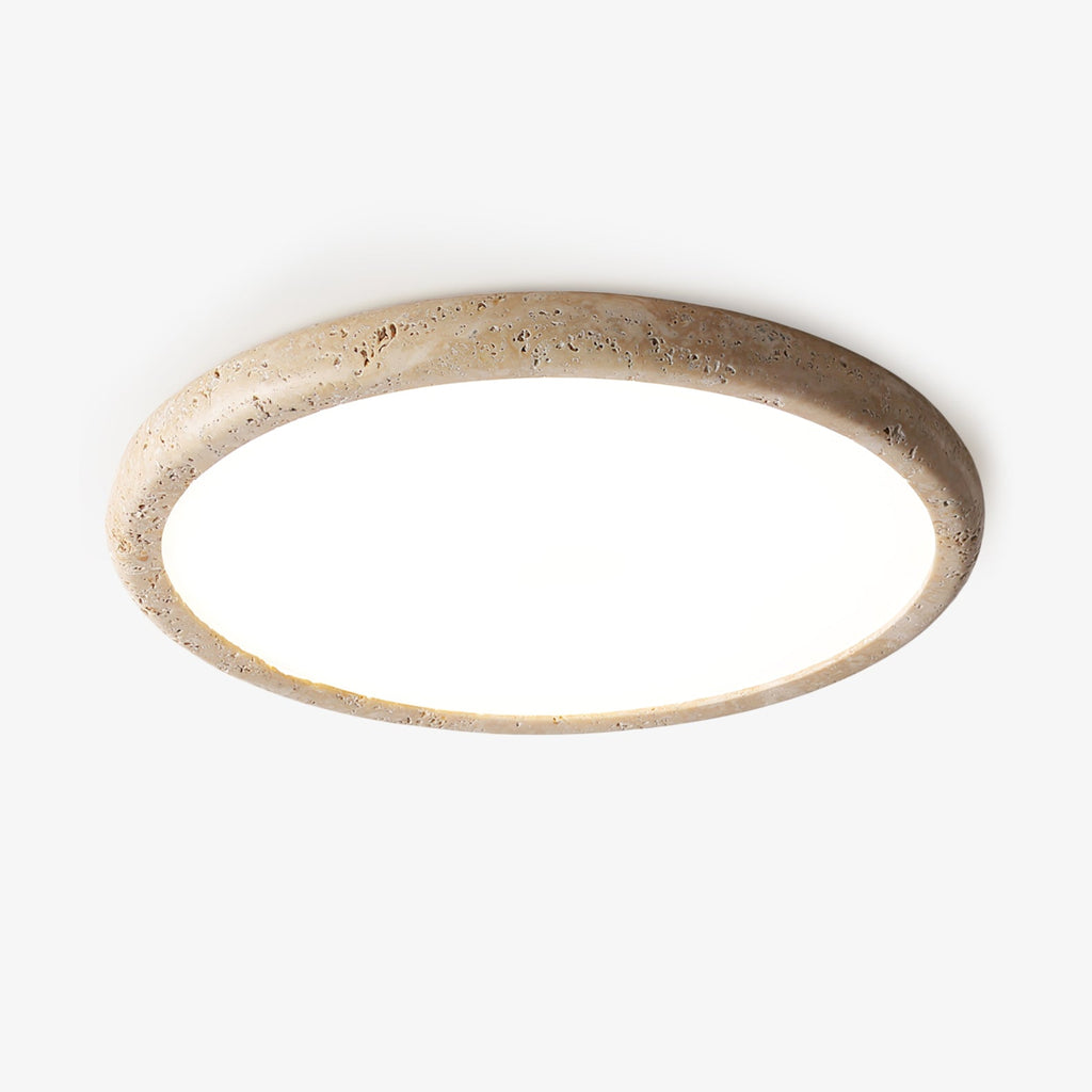 Modern Ceiling Light Yellow Travertine Integrated LED 0