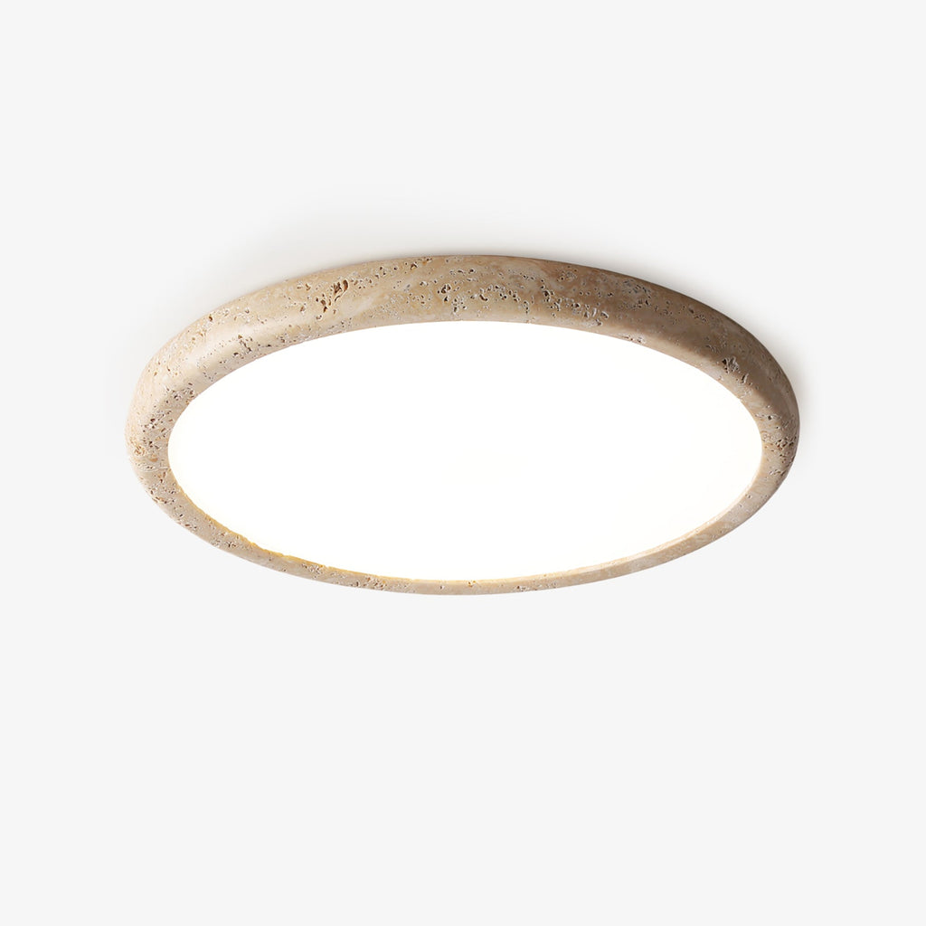 Modern Ceiling Light Yellow Travertine Integrated LED 1