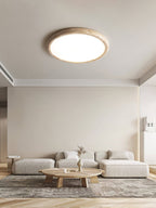 Modern Ceiling Light Yellow Travertine Integrated LED 3
