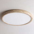 Modern Ceiling Light Yellow Travertine Integrated LED 8