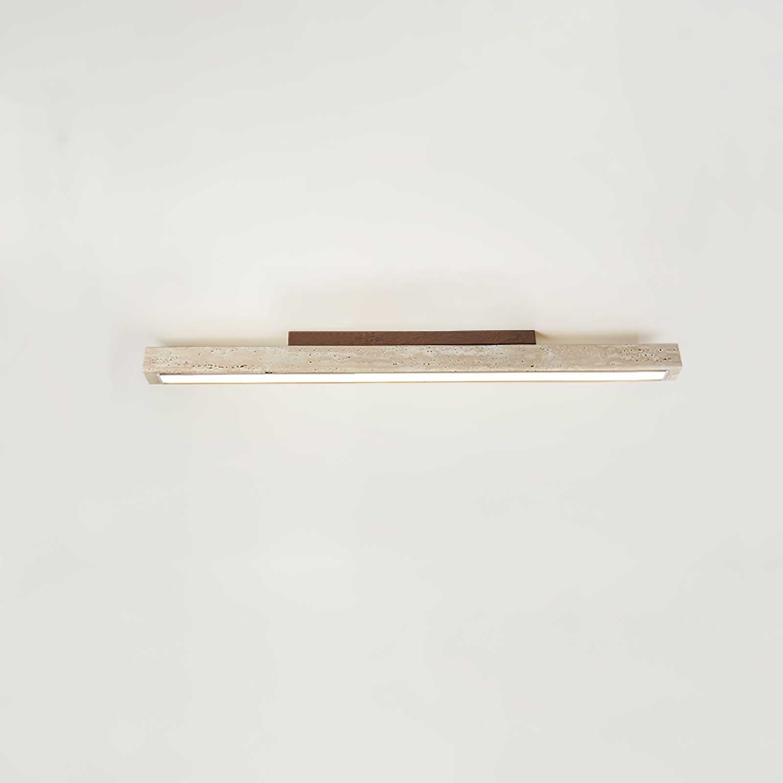 Modern Ceiling Light Yellow Travertine Linear Design LED 0