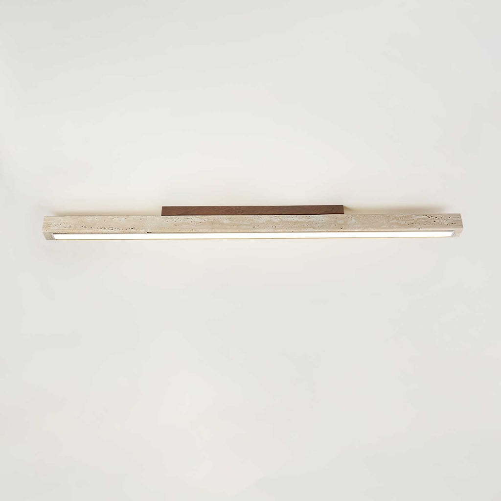Modern Ceiling Light Yellow Travertine Linear Design LED 10