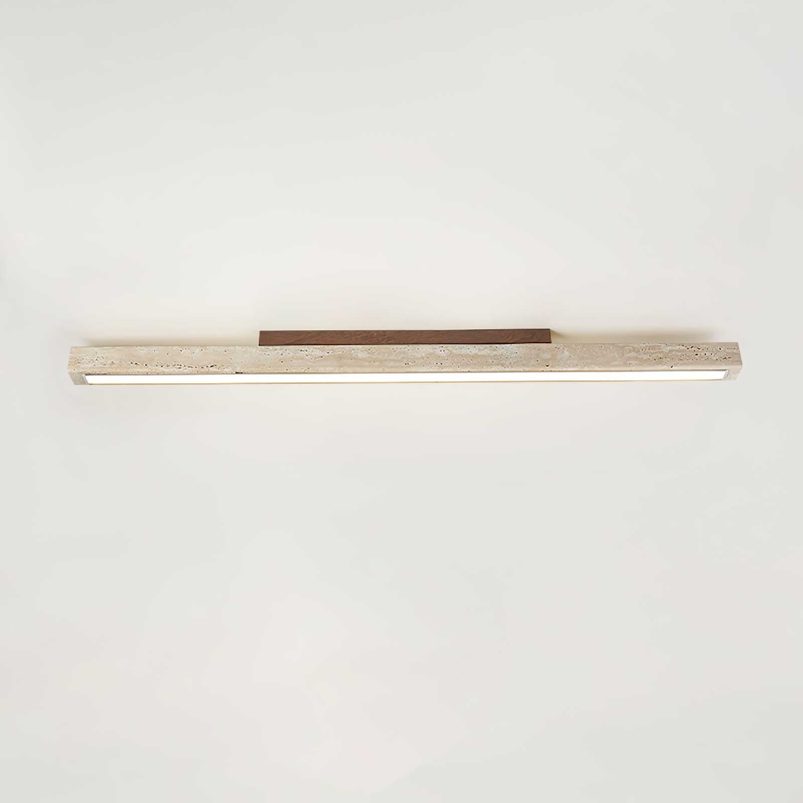 Modern Ceiling Light Yellow Travertine Linear Design LED 10