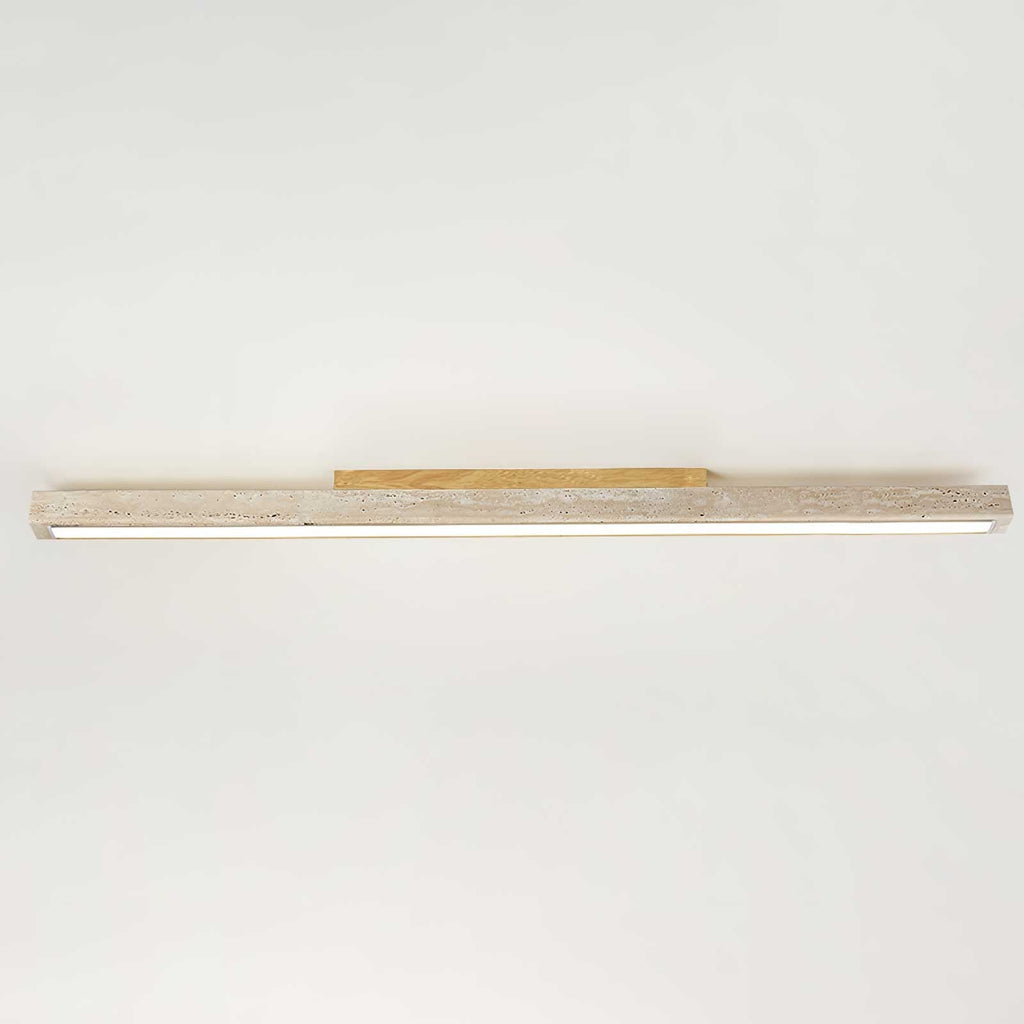 Modern Ceiling Light Yellow Travertine Linear Design LED 11