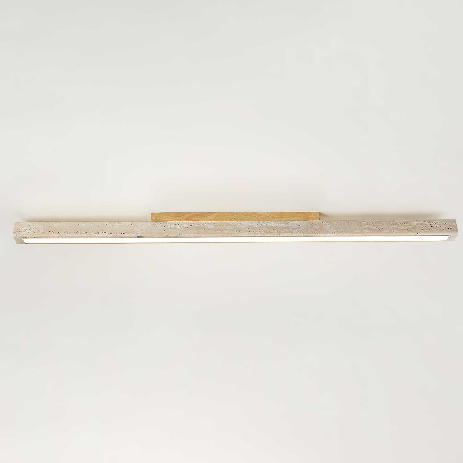 Modern Ceiling Light Yellow Travertine Linear Design LED 11