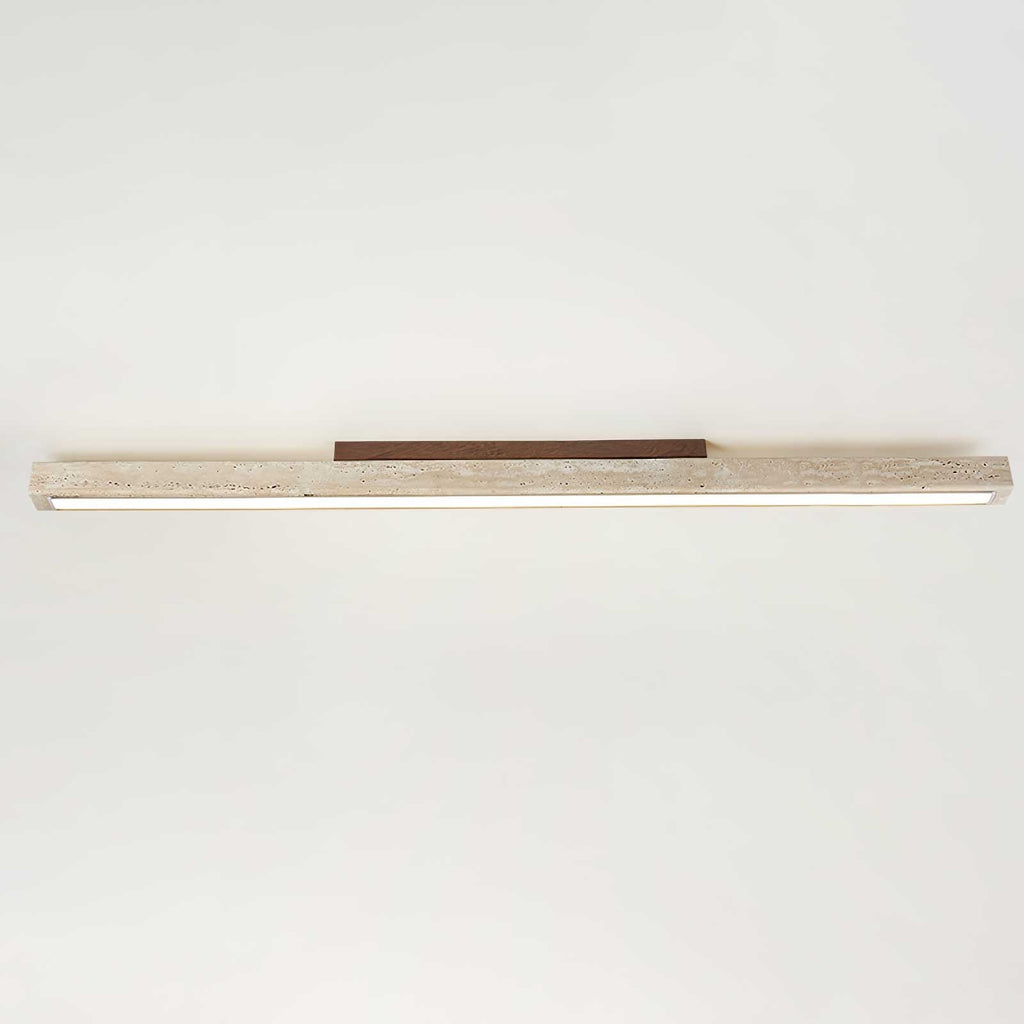 Modern Ceiling Light Yellow Travertine Linear Design LED 12