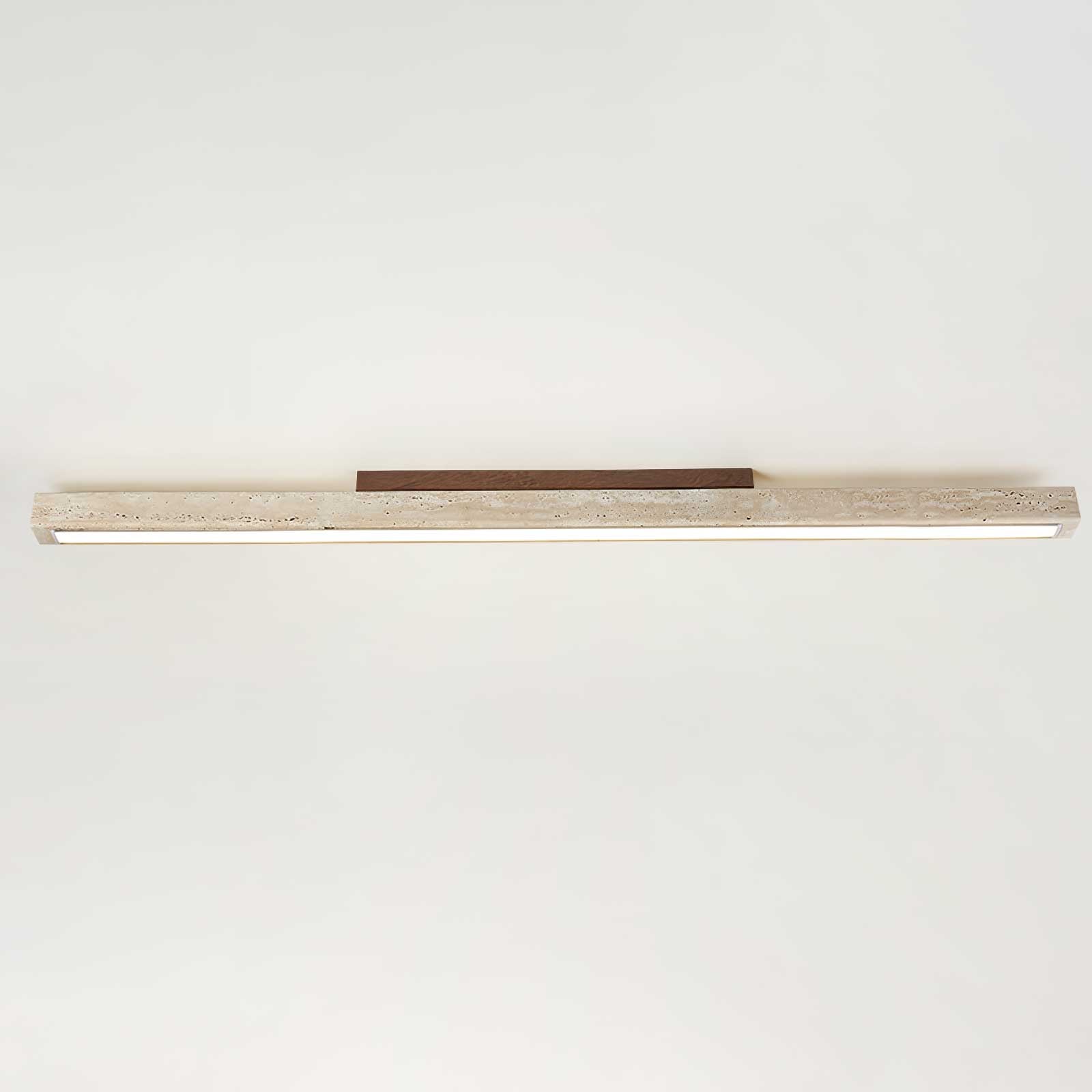 Modern Ceiling Light Yellow Travertine Linear Design LED 12