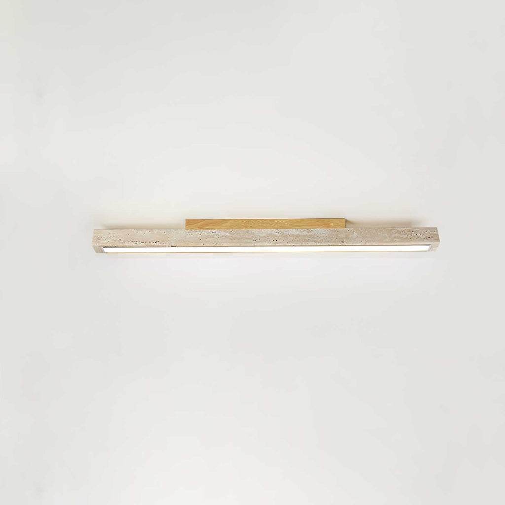 Modern Ceiling Light Yellow Travertine Linear Design LED 13