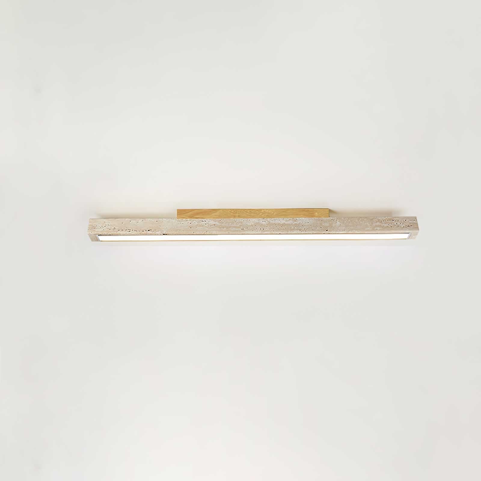 Modern Ceiling Light Yellow Travertine Linear Design LED 13