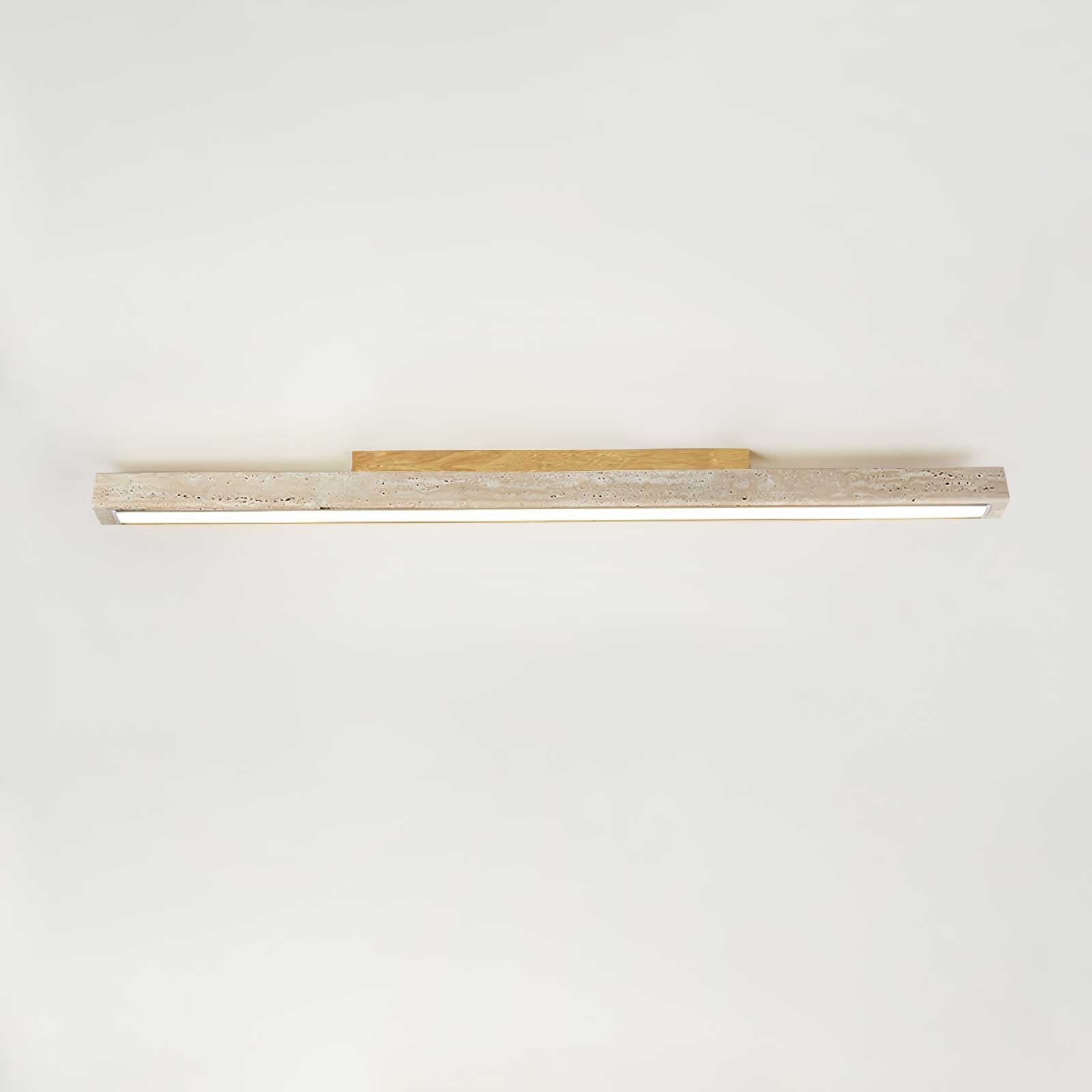 Modern Ceiling Light Yellow Travertine Linear Design LED 14