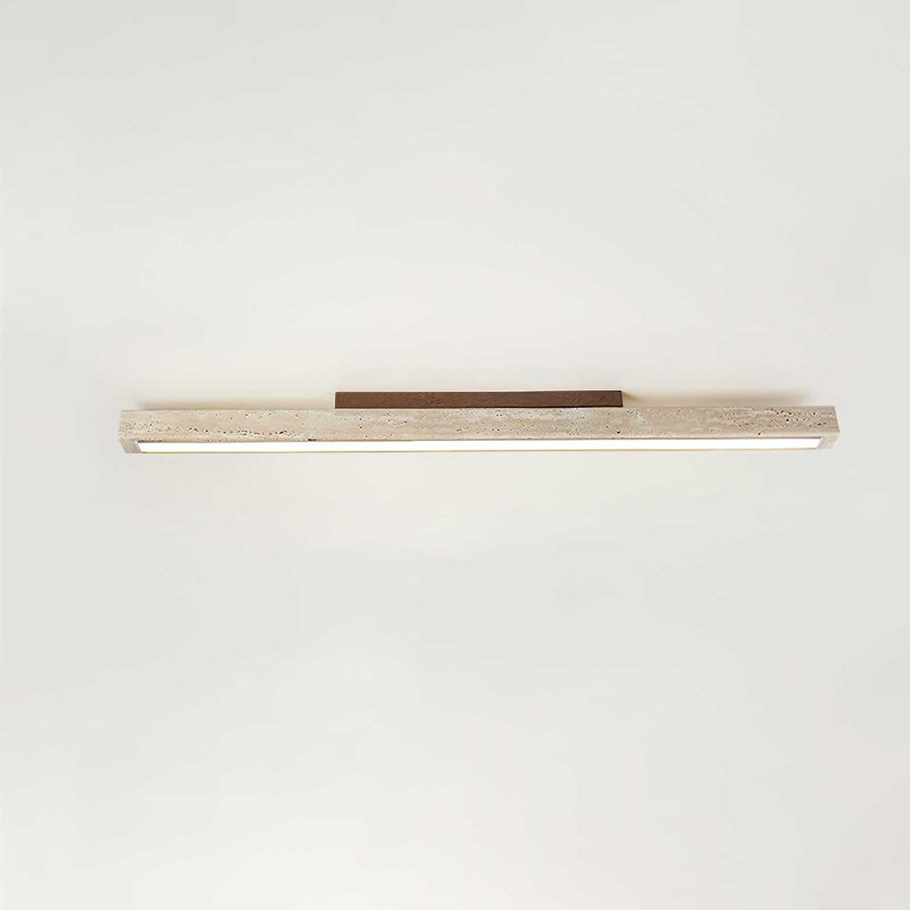 Modern Ceiling Light Yellow Travertine Linear Design LED 15