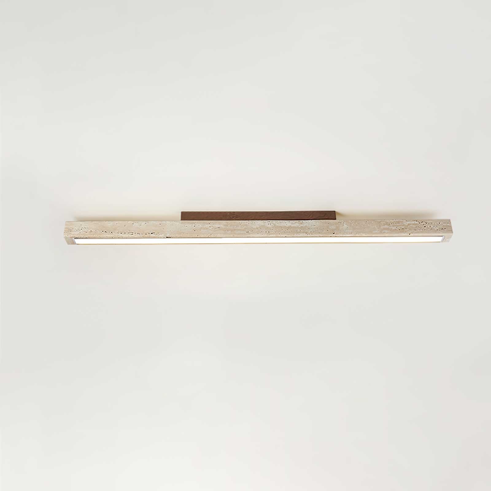 Modern Ceiling Light Yellow Travertine Linear Design LED 15