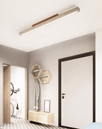 Modern Ceiling Light Yellow Travertine Linear Design LED 4