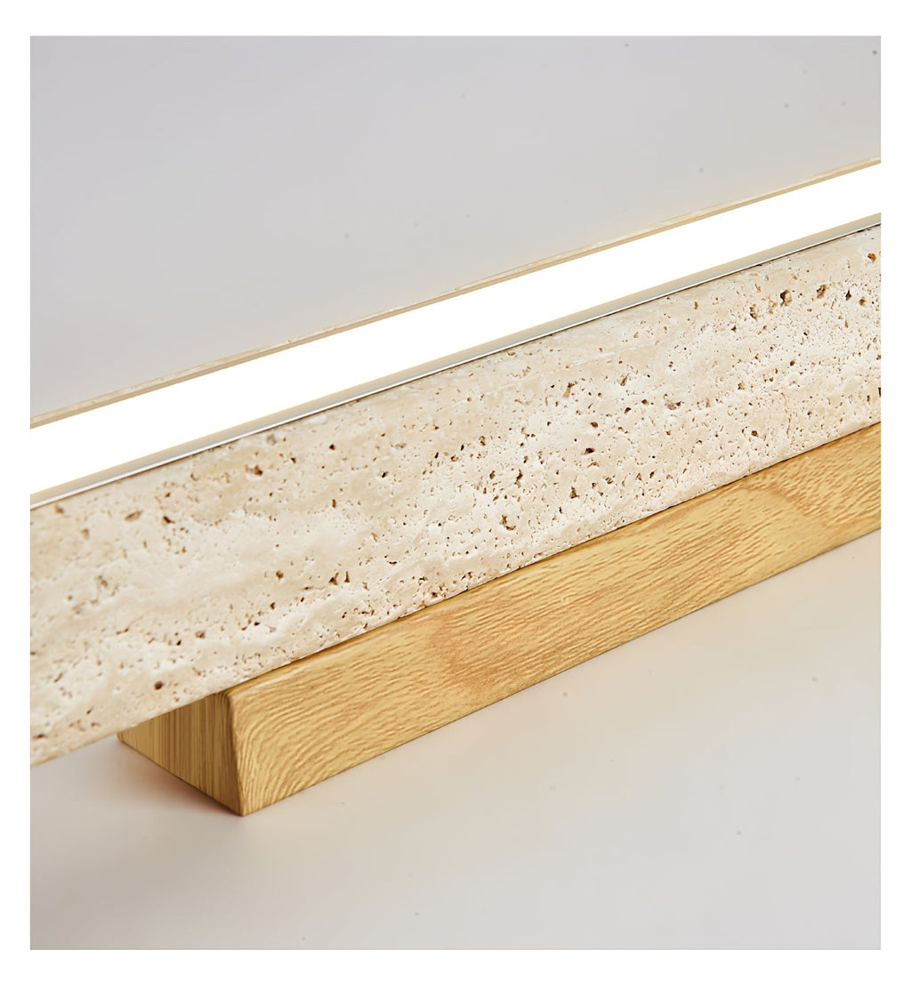 Modern Ceiling Light Yellow Travertine Linear Design LED 8