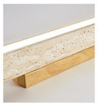 Modern Ceiling Light Yellow Travertine Linear Design LED 8