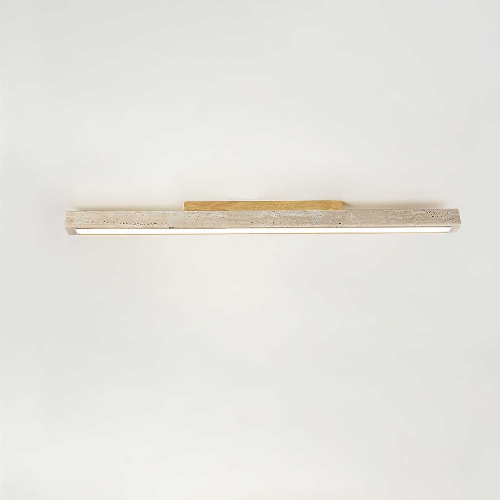 Modern Ceiling Light Yellow Travertine Linear Design LED 9