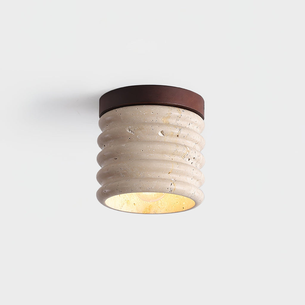Modern Ceiling Spotlight Yellow Travertine Textured Design 0