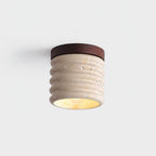 Modern Ceiling Spotlight Yellow Travertine Textured Design 0