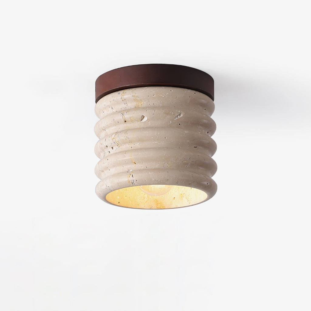 Modern Ceiling Spotlight Yellow Travertine Textured Design 1