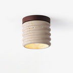 Modern Ceiling Spotlight Yellow Travertine Textured Design 1