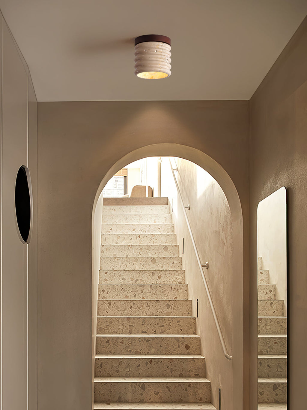Modern Ceiling Spotlight Yellow Travertine Textured Design 8