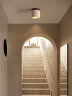 Modern Ceiling Spotlight Yellow Travertine Textured Design 8