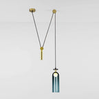 Modern Chandelier Geometric Iron Glass Adjustable Height 19