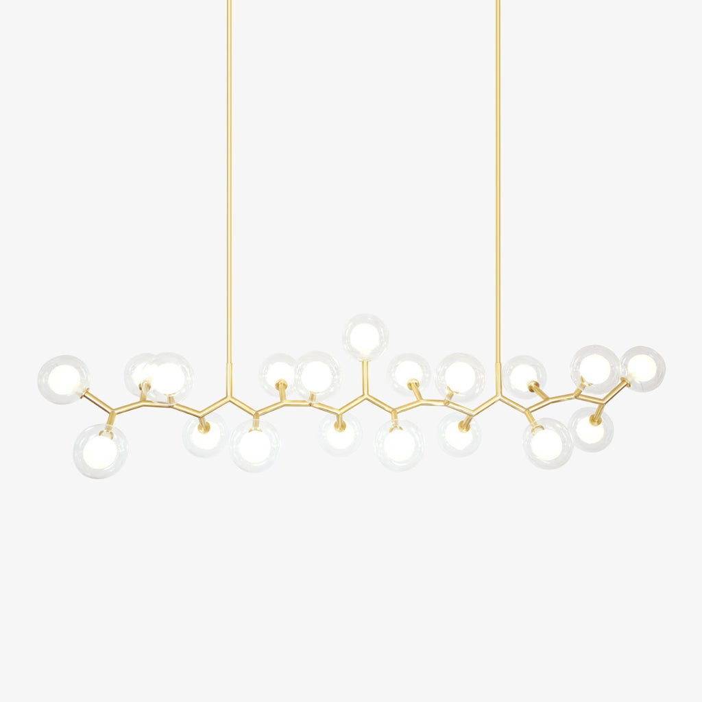 Modern Chandelier Glass Balls Gold Adjustable Height 1
