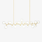 Modern Chandelier Glass Balls Gold Adjustable Height 1
