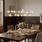 Modern Chandelier Glass Balls Gold Adjustable Height 2