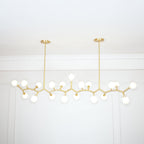 Modern Chandelier Glass Balls Gold Adjustable Height 4