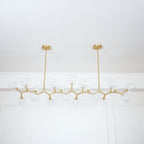 Modern Chandelier Glass Balls Gold Adjustable Height 7