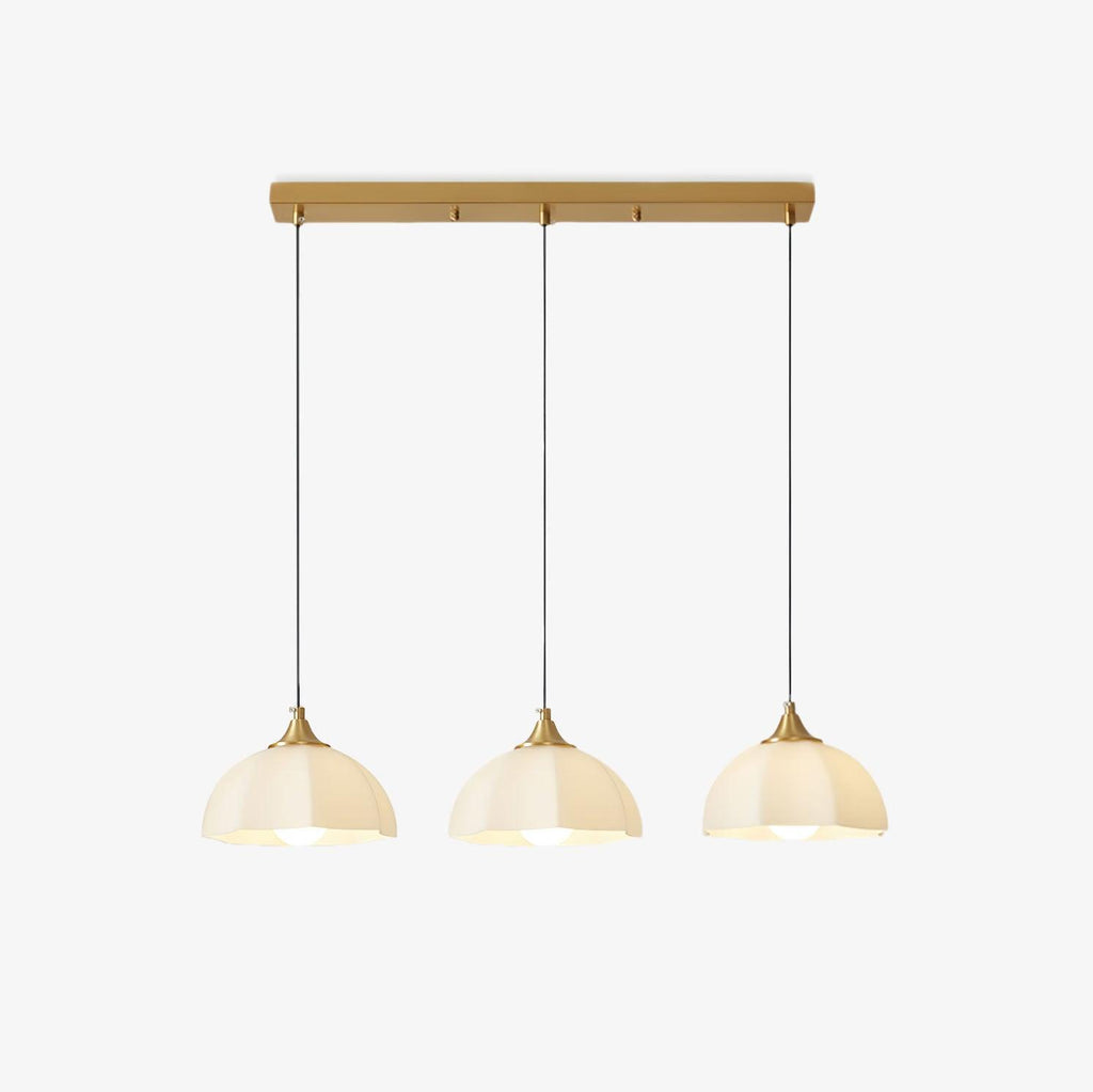 Modern Chandelier Glass Brass Adjustable Height Elegant 10